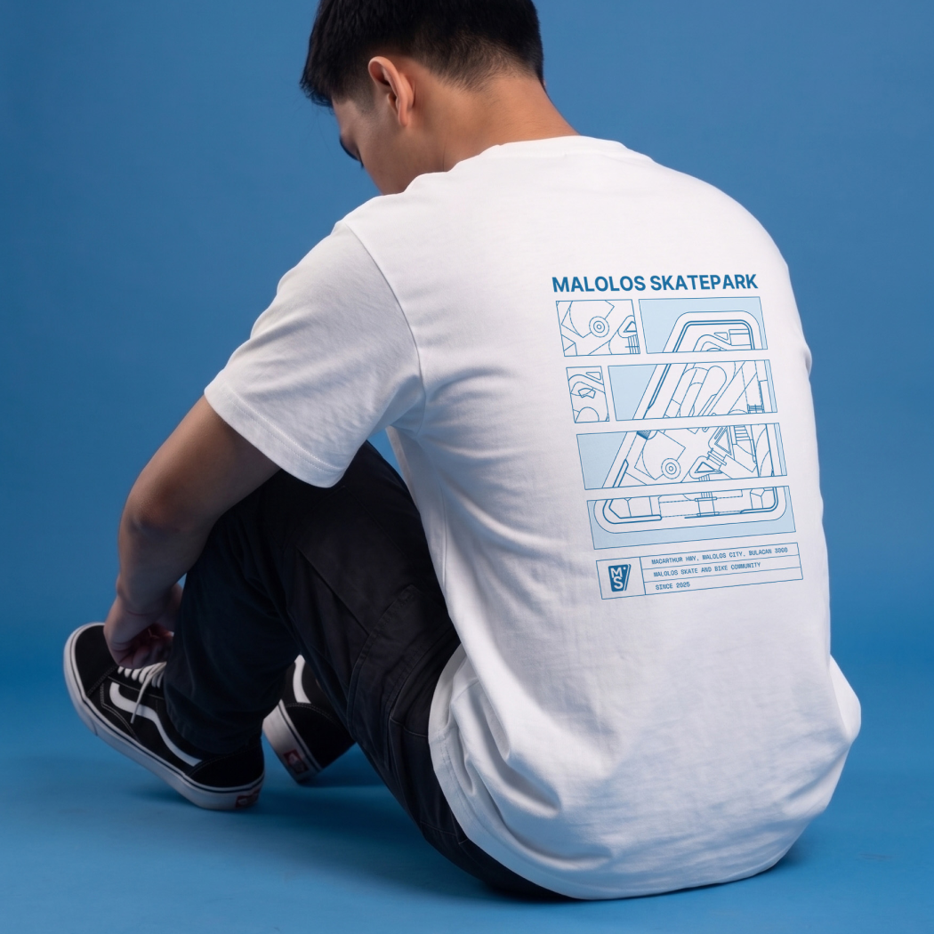 Malolos Skatepark 1st Anniversary Shirt — model shot
